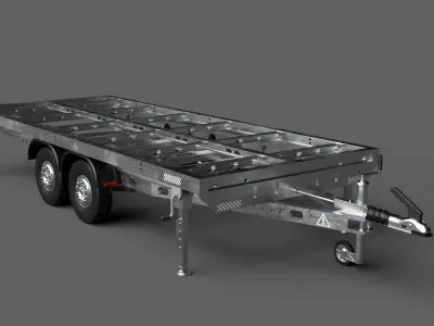 Chassis-Trailer flatbed trailer 3D model