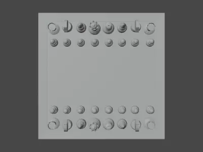 chess board games Low-poly 3D model