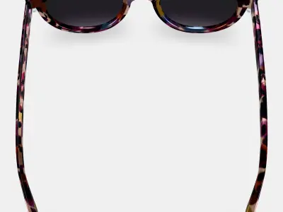 Raina Sunglasses in Confetti Tortoise 3D model