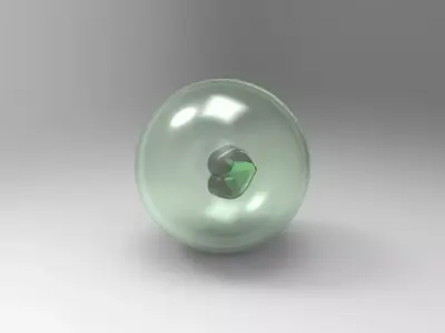 Heart inside ball  Free 3D model