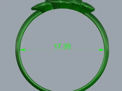 Peacock Ring 3D print model