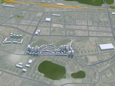 Liupanshui Guizhou China 30km Free low-poly 3D model