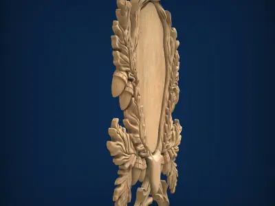 Carved panel painting STL 3D model 14