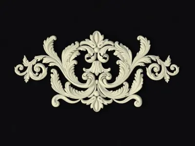 Central decor ornament for furniture 3D model 840