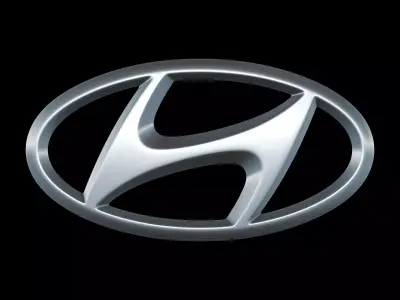 Hyundai - Car Logo Emblem Modern Free low-poly 3D model
