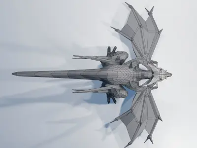 Lava Dragon Low-poly 3D model