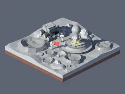land 25A Low-poly 3D model