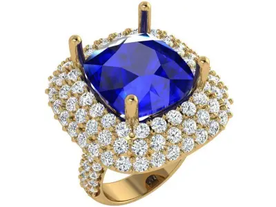 Cushion Halo Ring 4334 3D print model