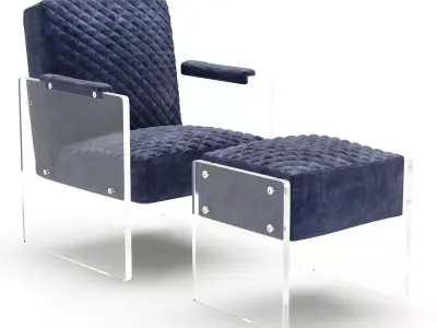 Kare Stich Visible Blue Velvet 3D model