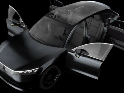 Electric Station Wagon black 3D model