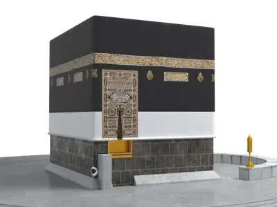Kaaba 3d model realistic Low-poly 3D model