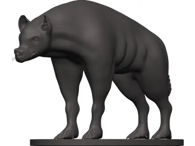 Hyena statue of cat 3D model