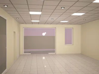 Hall 3d Model Interior 151 Low-poly 3D model
