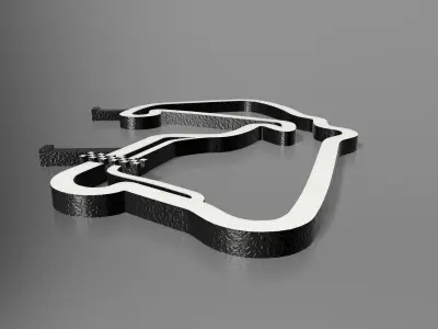 F1 Silverstone Race Track STL File Autodesk Fusion 360 3D print model