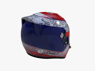 Gasly helmet 2020 Low-poly 3D model
