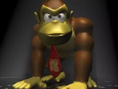 Donkey Kong RIGGED Low-poly 3D model