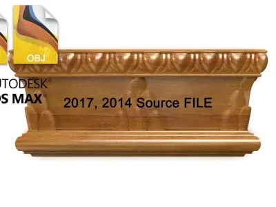 Column capital 001 source 3D model 3D model