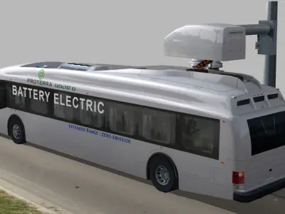 Proterra electric 40 Foot Transit Vehicle Extended Low-poly 3D model