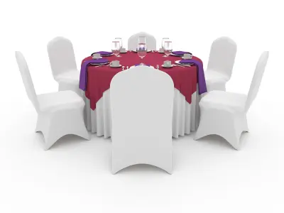 Banquet Table and Chair 22 3D model