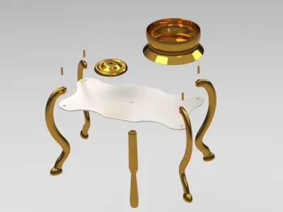 3D Luxury table 3D model