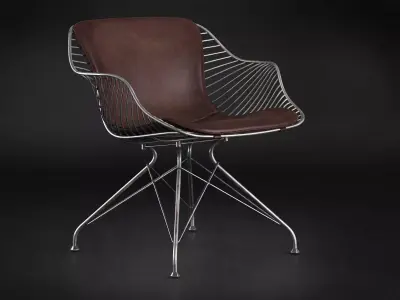 Wire lounge chair 3D model
