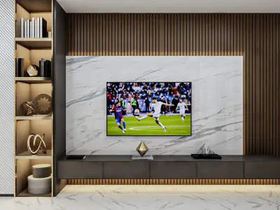 Modern TV Wall 03 Free 3D model