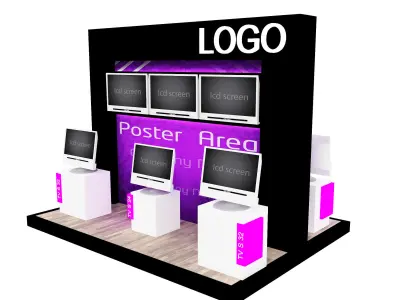 Booth Exhibition Stand a432 3D model