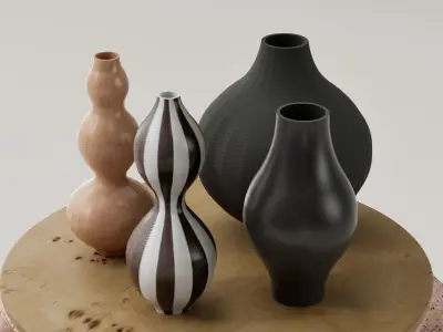 SET JARRONES DECORATIVOS - FLOREROS - VASOS 3D print model 3