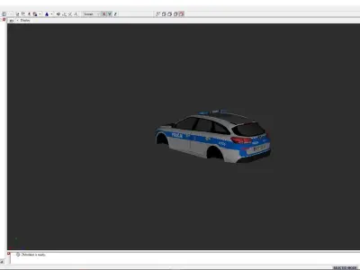 Hyundai I30 Polish police 3d car model Low-poly 3D model