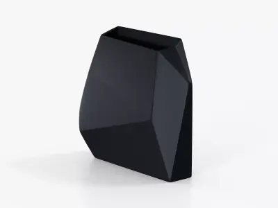 Black Vase Origami Large Low-poly 3D model