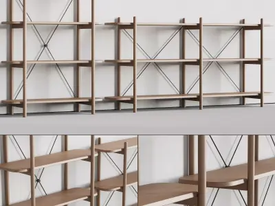 087 BROSA Dominic Narrow AND Wide Bookshelfs 00 3D model