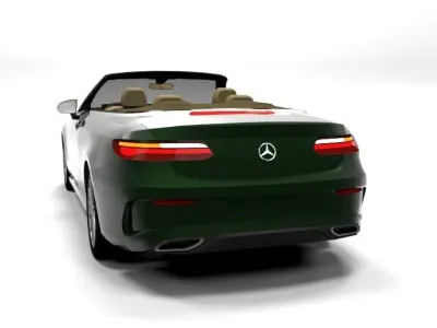 MERCEDES E CLASS CABRIO OPEN 2017 LOWPOLY Low-poly 3D model