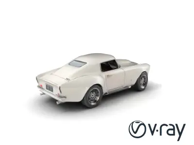 Vintage Sports Car Dynamic Profile model pack Low-poly 3D model