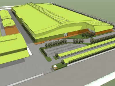 Factory layout -01 3D model