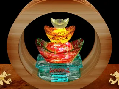 Chinese gold Ingot 3D model