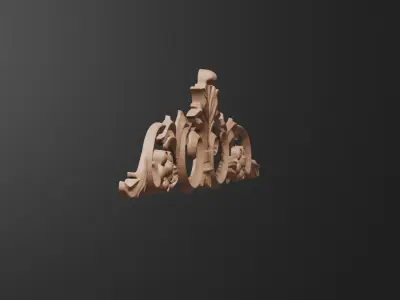 Flower Decor for wood carving 3D print model