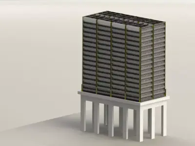 Square Silo 3D model
