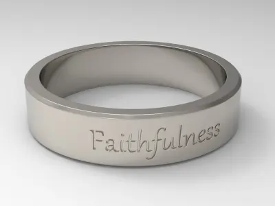 Faithfulness Ring Platinum 3D print model