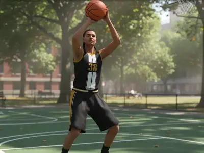 Athlete Realistic Basketball Player Male Character Low-poly 3D model