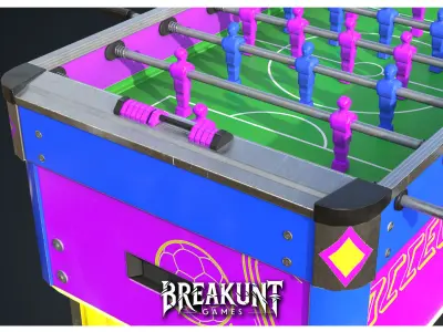 Foosball table  - 3d Model Low-poly 3D model