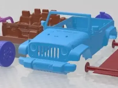 Jeep Wrangler Willys Wheeler 2014 Printable Car 3D print model