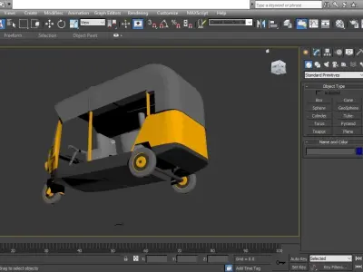 SanHok trishaw Free low-poly 3D model