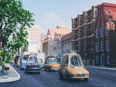  City Cartoon  Pack 3D model 3D model