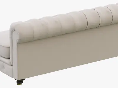 Restoration Hardware Kensington Upholstered Armless Sofa 3D model