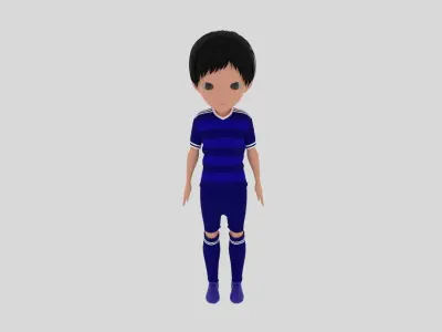 Soccer - Football  Player Low-poly 3D model