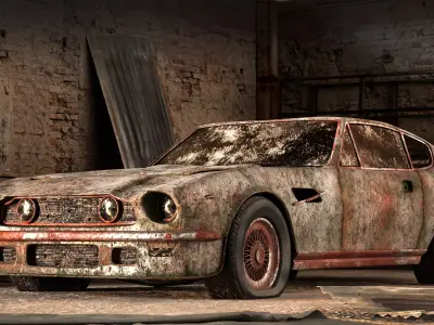 Abandoned Muscle Car Free 3D model