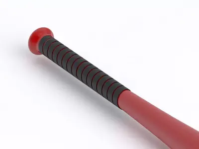 Baseball Bat Red 3D model