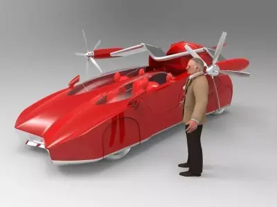 HoverCraft All Terrain Car Concept 3D model