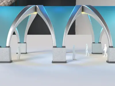 Shade Structure Architectural Stand Alone Structure 3D model