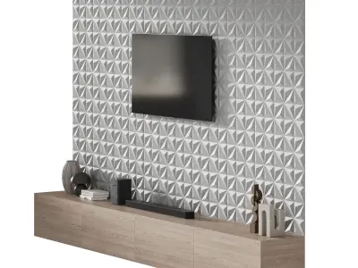 Modern TV Wall 025 3D model